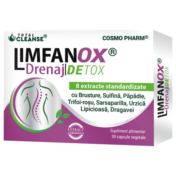 LIMFANOX Drenaj DETOX® Capsule Drenaj Sistem Limfatic