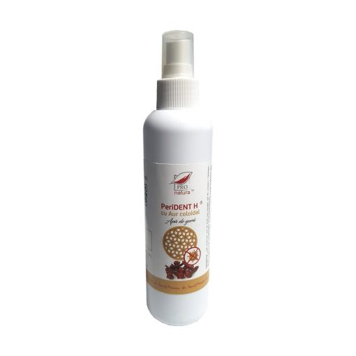 Apa de gură cu aur coloidal PERIDENT H, 200ml spray