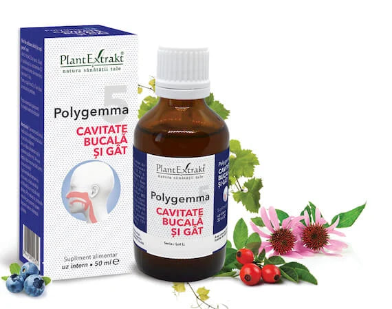 Polygemma 5 - Cavitate Bucală şi Gât, 50 ml