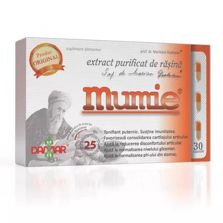 Extract purificat de rasina Mumie, 30 capsule, Damar General Trading