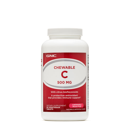 GNC Chewable C 500 mg, Vitamina C Masticabila, 90 tb