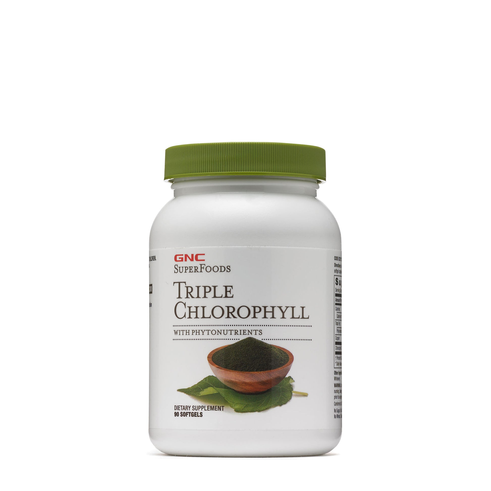 GNC Superfoods Triple Chlorophyll, Clorofila Tripla cu Fitonutrienti, 90 cps