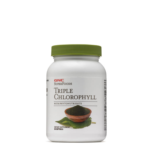 GNC Superfoods Triple Chlorophyll, Clorofila Tripla cu Fitonutrienti, 90 cps