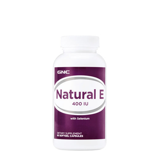 GNC Natural E, Vitamina E Naturala 400 UI cu Seleniu, 90 cps