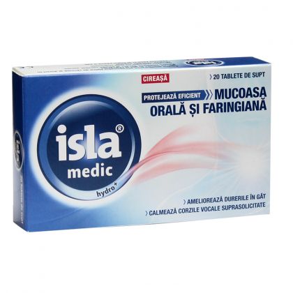 Isla medic Hydro cu aroma de cirese, 20 tablete de supt, Engelhard Arzneimittel