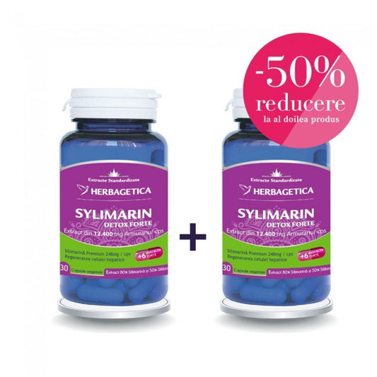 Sylimarin Detox Forte Herbagetica 30+30 Capsule