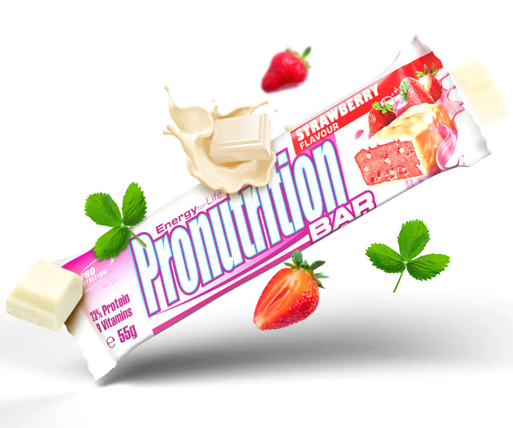 Baton Proteic Pronutrition Bar Capsuni 55 g