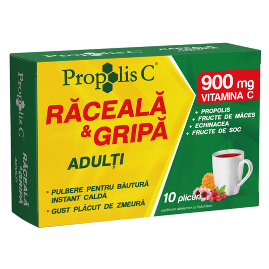 PROPOLIS C RĂCEALĂ și GRIPĂ ADULȚI x 10 pl