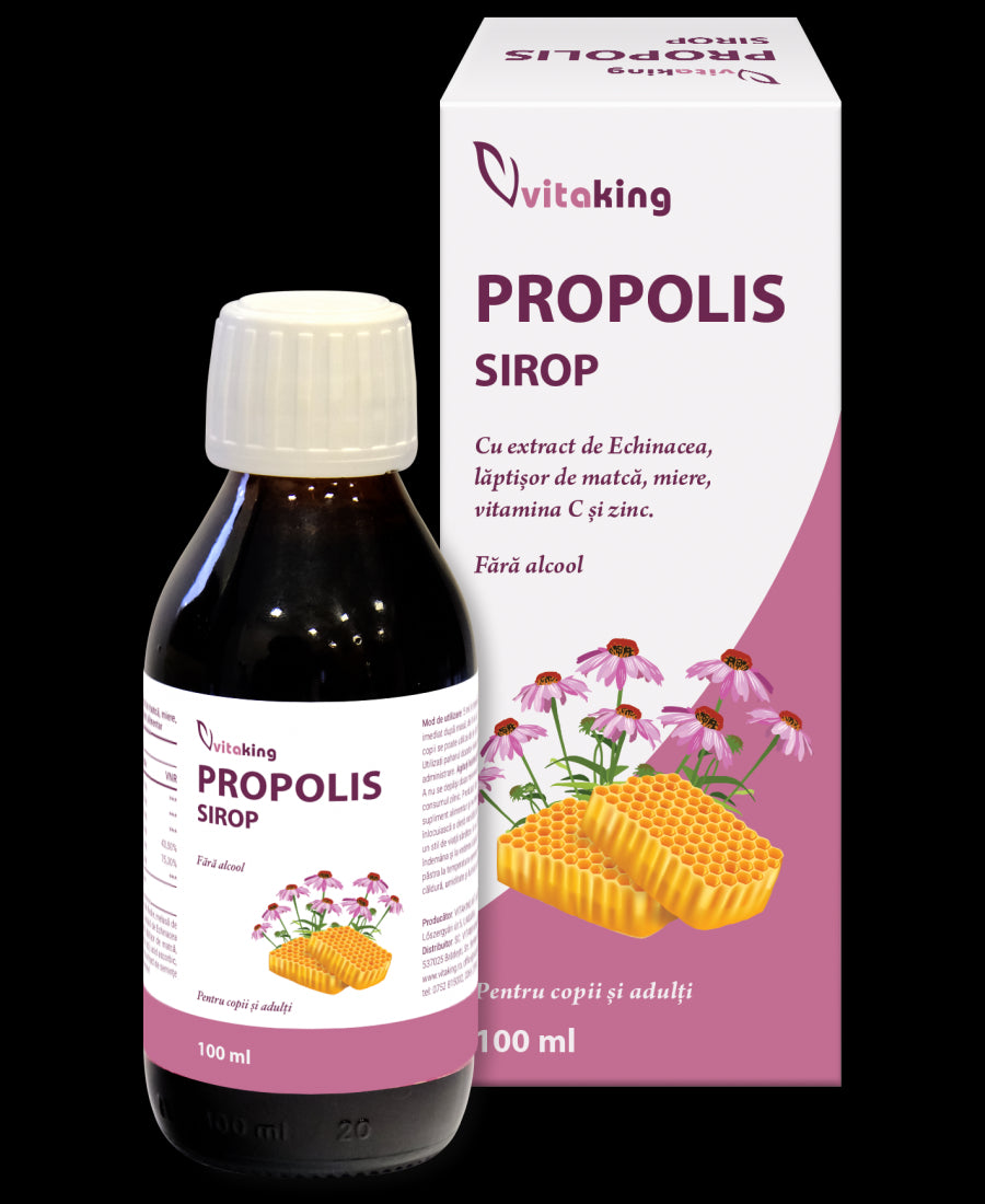 Propolis - sirop cu extract de Echinacea, laptisor de matca, miere, vitamina C si zinc - 100ml