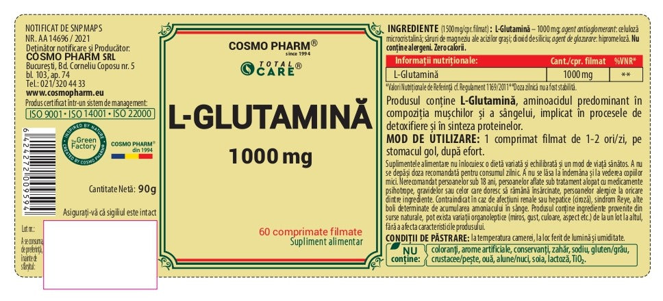 L-GLUTAMINA 1000 mg