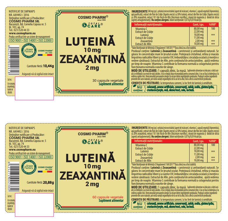 Luteina 10mg Zeaxantina 2mg