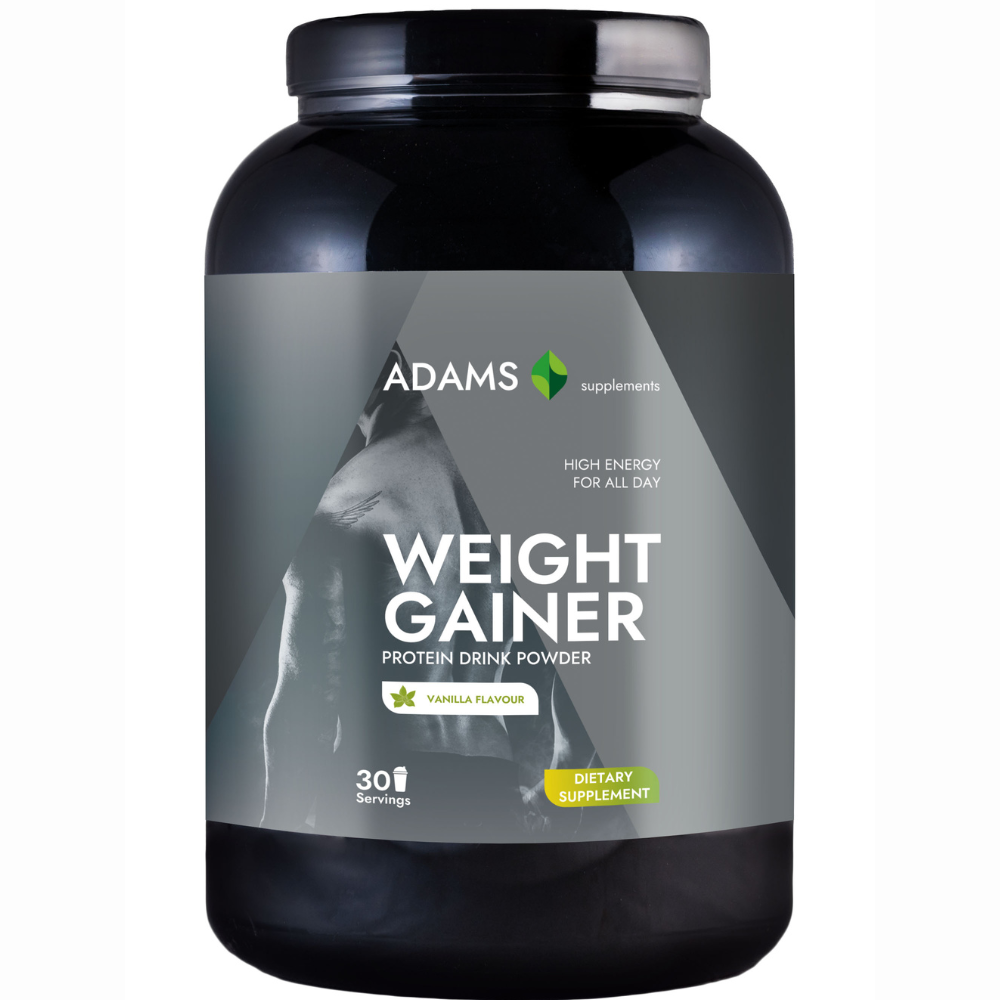 Proteina pentru cresterea masei musculare (vanilie), 1,5kg, Adams Supplements