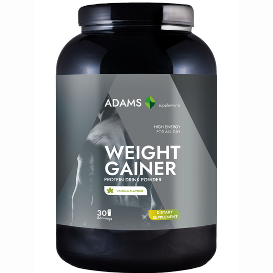 Proteina pentru cresterea masei musculare (vanilie), 1,5kg, Adams Supplements