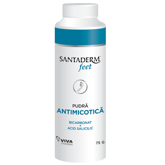Pudra antimicotica Santaderm 4feet, 75 g, Viva Pharma