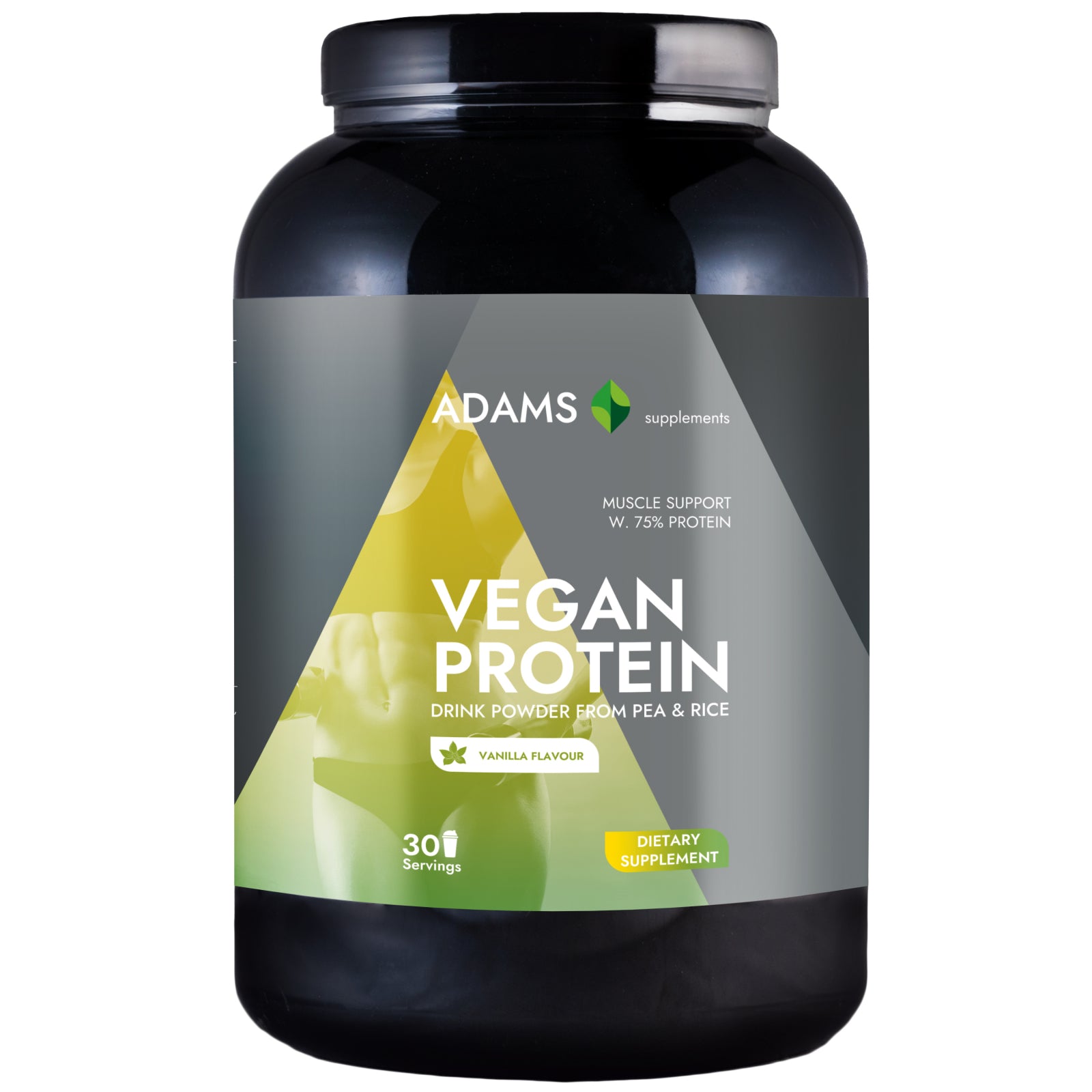Proteina vegana (vanilie), 908g, Adams Supplements