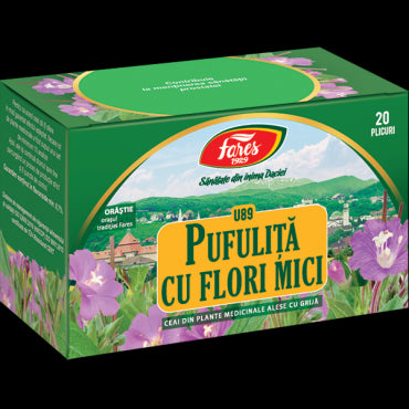Pufuliță cu flori mici, iarba, U89, ceai la plic