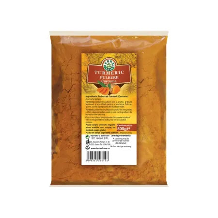 Pulbere turmeric 500g Herbavit – Culoare intensă, gust exotic