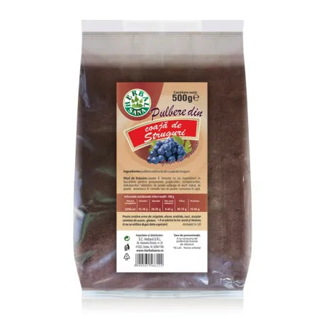Pulbere din coaja de struguri, 500 g, Herbal Sana