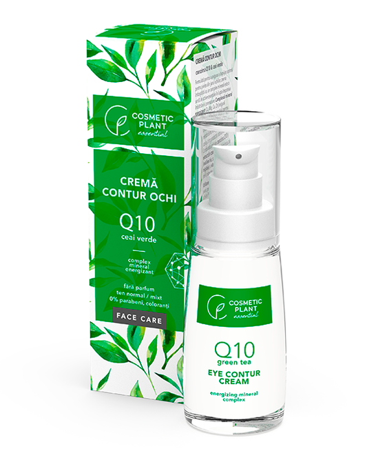 Cremă contur ochi Q10 + ceai verde și complex mineral energizant