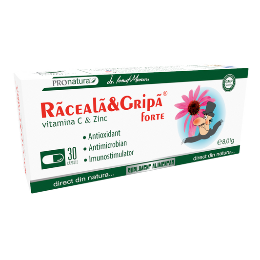 Raceala & Gripa – Forte vitamina C & Zinc 30ps blister