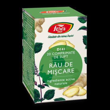 Rău de mişcare, D141, 20 comprimate de supt