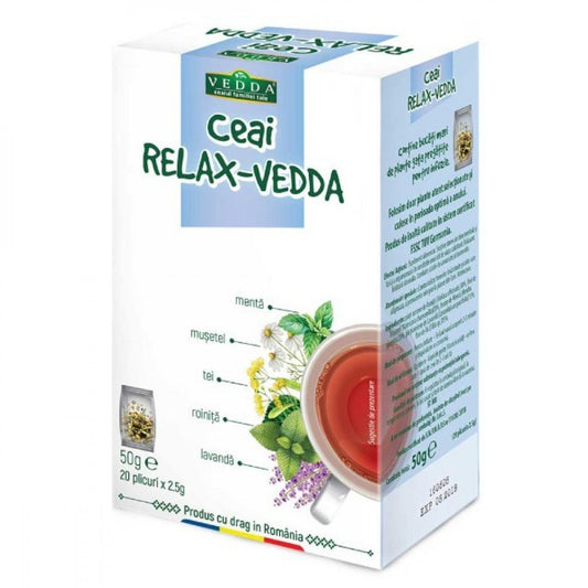 Ceai Vedda Relax- 20 plicuri – 50 g