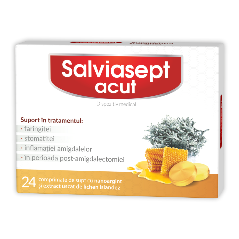 Salviasept Acut, 24 comprimate, Zdrovit