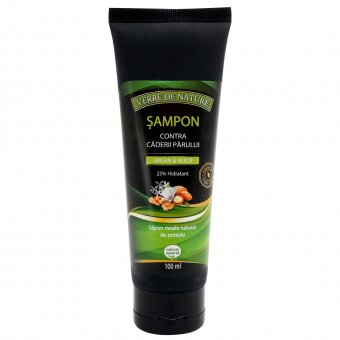 Sampon contra caderii parului cu argan, nuca si complex vegetal 100 ml