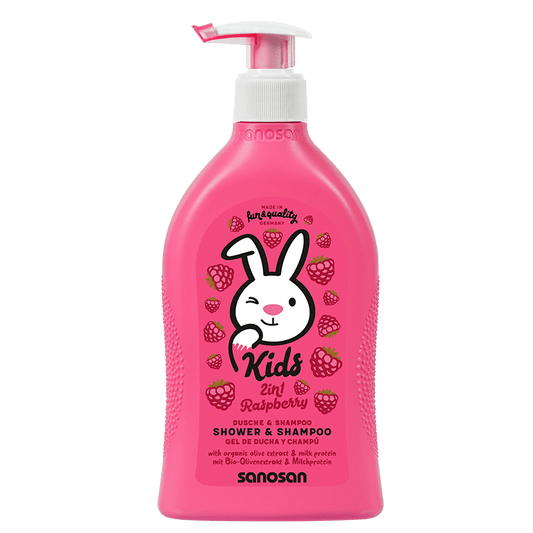 Gel de duș & Șampon – 2 în 1 – zmeură 400 ml