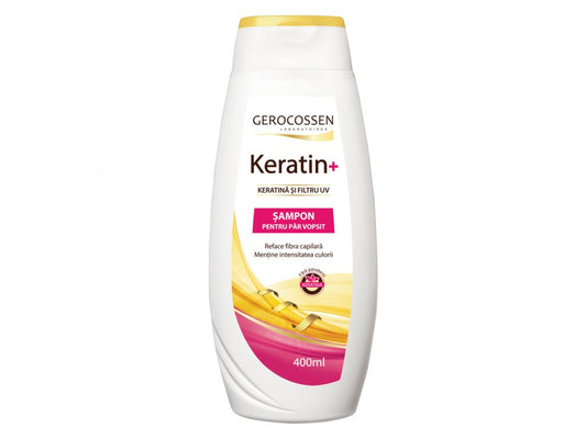 Sampon pentru par vopsit cu keratina si filtru UV - Keratin+ 400 ml