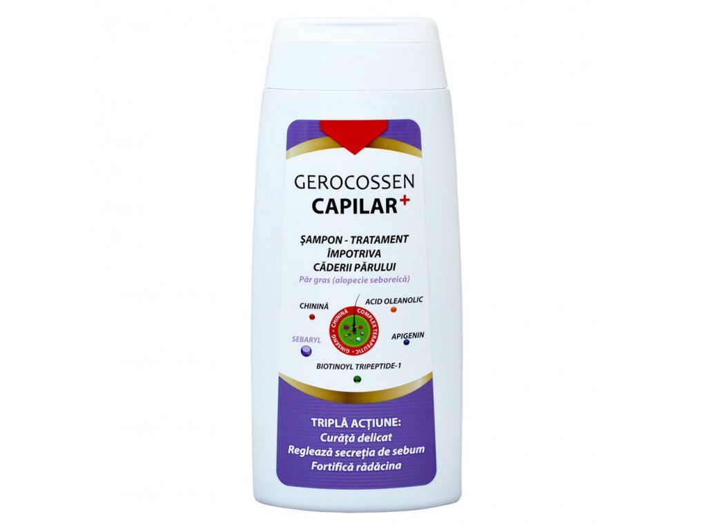 Sampon impotriva caderii parului pentru par gras Capilar+ 275 ml