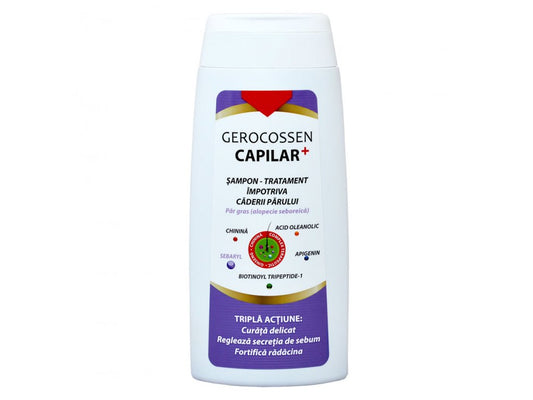 Sampon impotriva caderii parului pentru par gras Capilar+ 275 ml