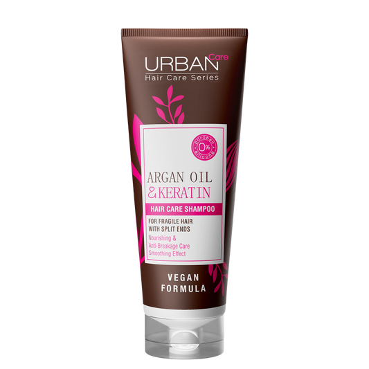 Sampon pentru par fragil cu ulei de Argan si Keratina, 250 ml, Urban Care