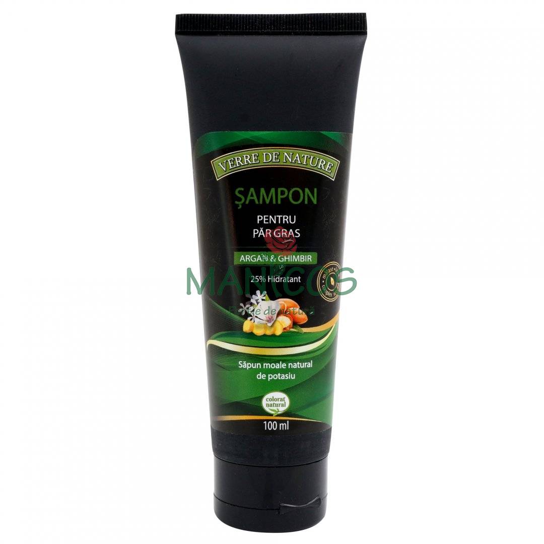 Sampon pentru par gras cu argan, ghimbir si complex vegetal 100 ml