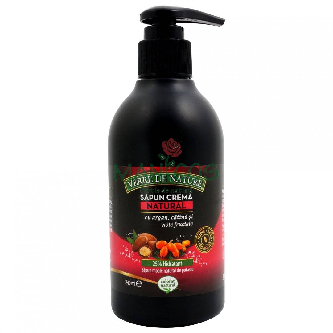 Sapun crema natural cu argan, catina si note fructate 240 ml