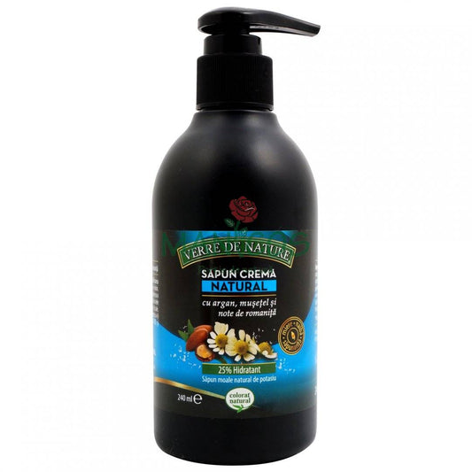 Sapun crema natural cu argan, musetel si note de romanita 240 ml