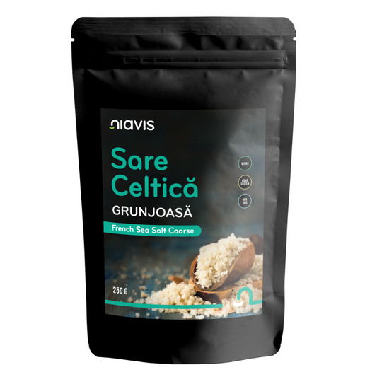 Sare Celtică Grunjoasă 250g Niavis – Sare nerafinată de mare