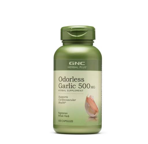 GNC Herbal Plus® Odorless Garlic, Usturoi Inodor, 500 mg, 100 cps