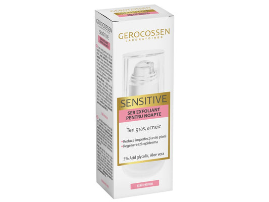 Ser exfoliant pentru noapte Sensitive 30 ml