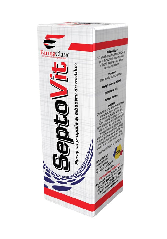 Septovit spray 30ml cu extract propolis si albastru de metilen