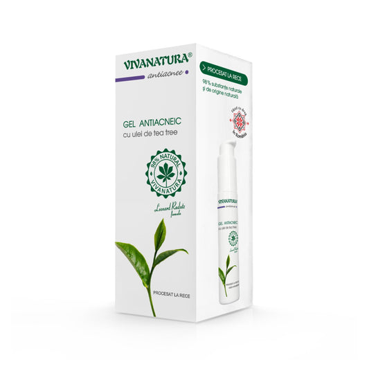 Gel Antiacnee cu Ulei de Tea Tree, 50ml, VivaNatura