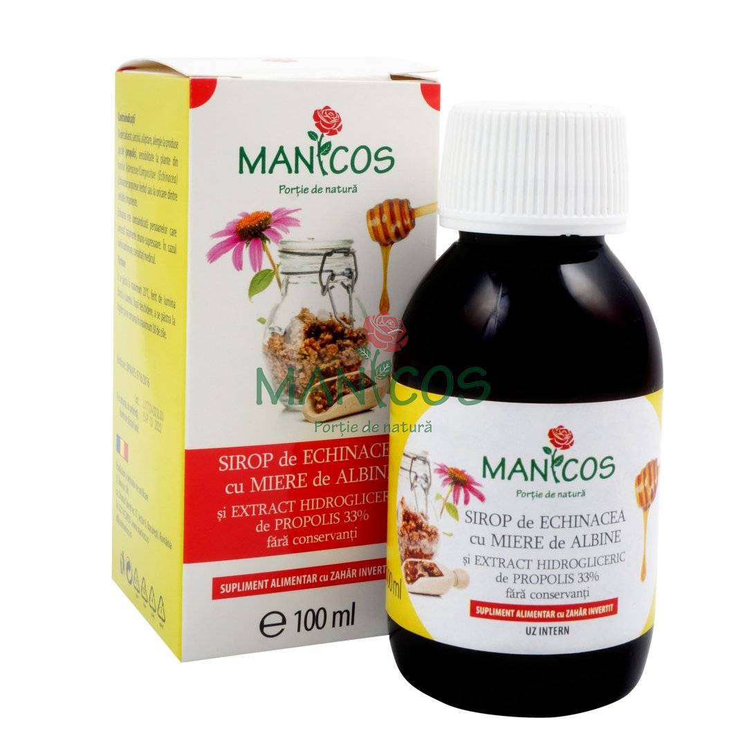 Sirop de echinacea cu miere si propolis 100 ml