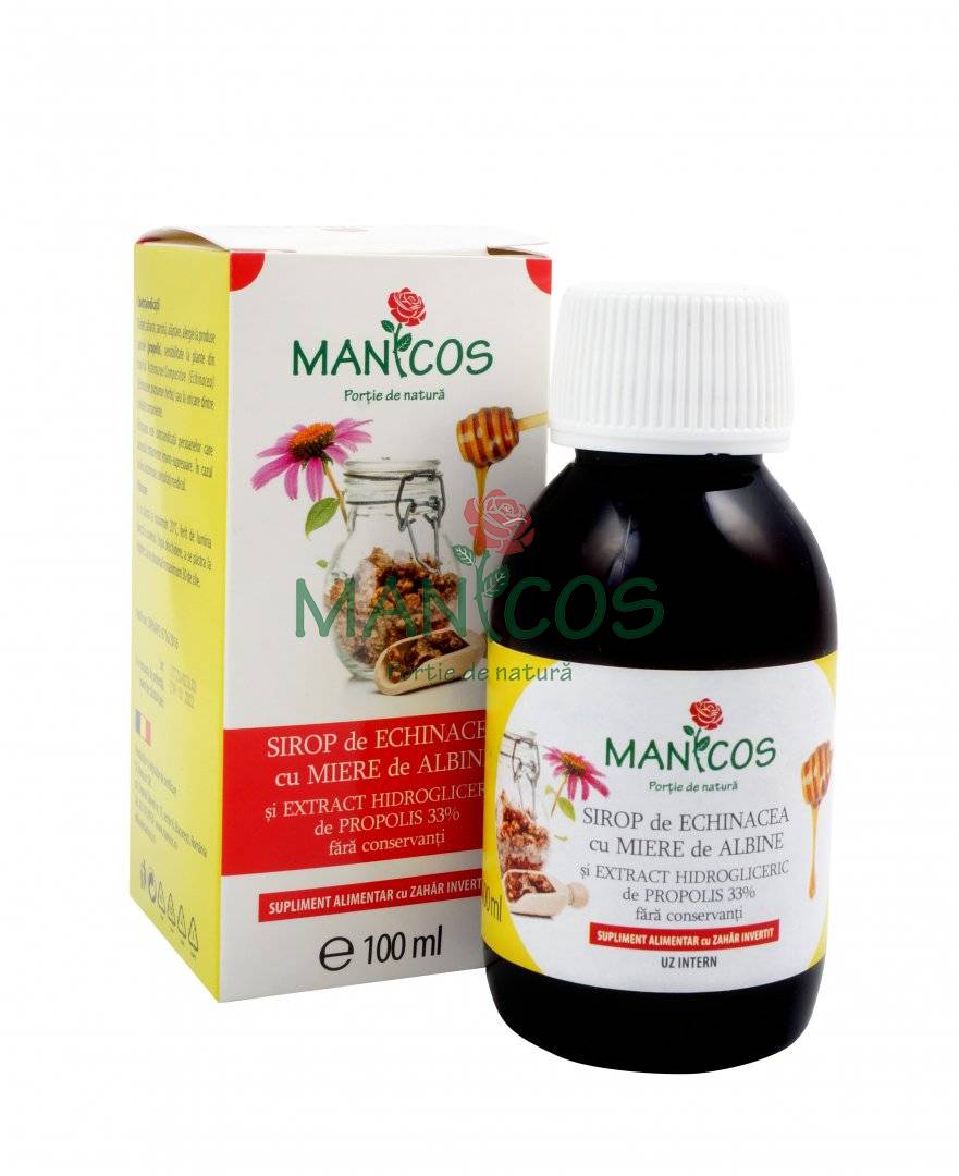 Sirop de echinacea cu miere si propolis 100 ml