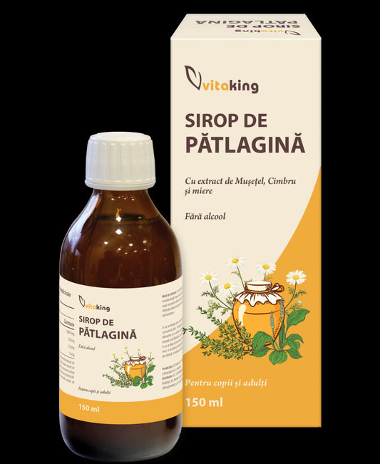 Sirop de Patlagina cu extract de Musetel, Cimbru si miere - 150ml