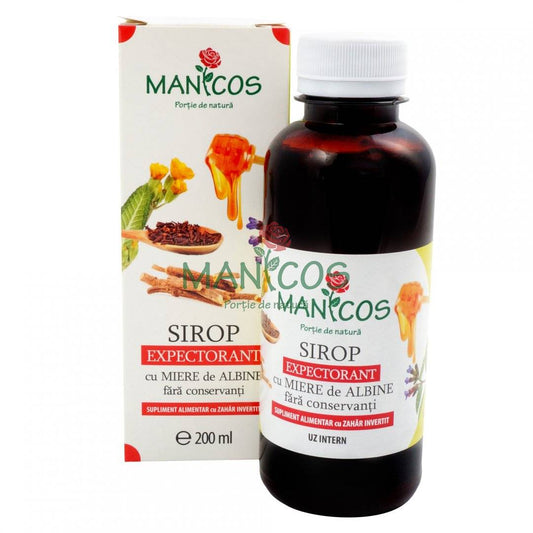 Sirop expectorant cu miere, lemn-dulce si cuisoare 200 ml