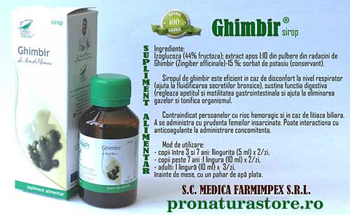 Ghimbir sirop 100ml
