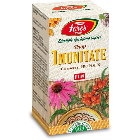 Sirop imunitate cu miere si propolis, F149, 100 ml, Fares