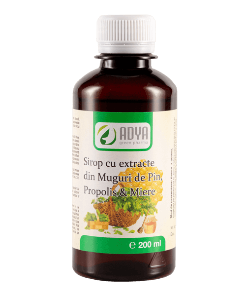 Sirop cu extract de Muguri de pin Propolis și Miere, 200ml