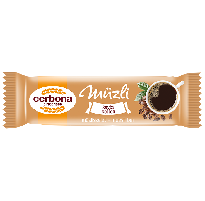 Baton musli cu cafea, cu talpă din glazură