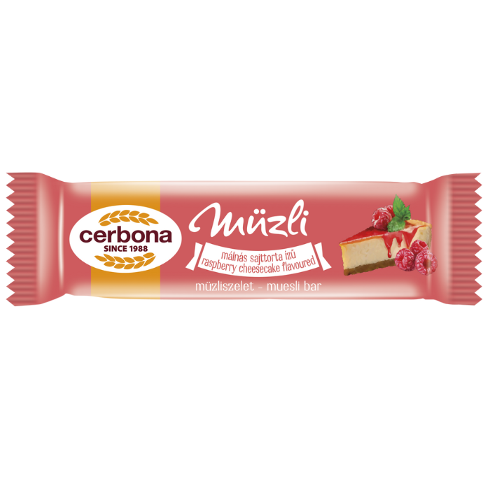Batoane de muesli cu aromă de cheesecake cu zmeură